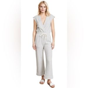 Amo Farrah Jumpsuit sweatsuit grey small sweatshirt wide leg